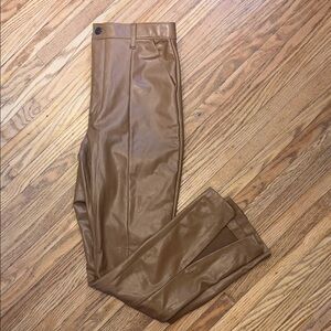 Women's A&F Brown Faux Leather Pants